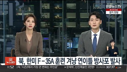 북, 한미 F-35A 훈련 겨냥 연이틀 방사포 발사