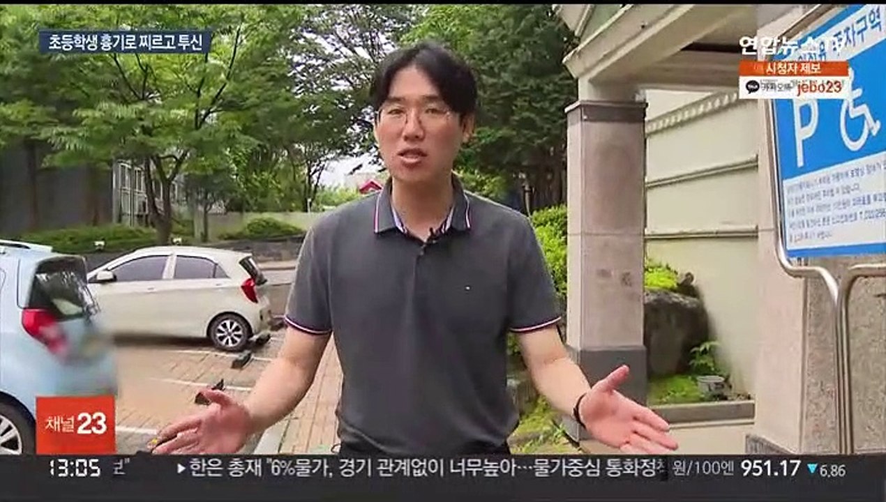 고교생이 아파트 엘리베이터에서 초등생에게 흉기 휘두르고 투신