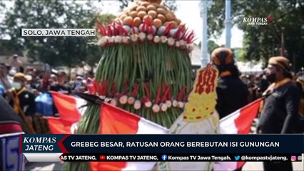 Grebeg Besar di Keraton Surakarta, Ratusan Orang Berebutan Isi Gunungan