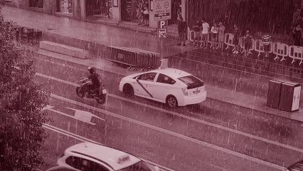 Tromba de agua y granizo en Madrid