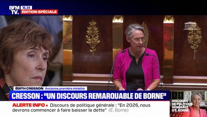 Édith Cresson: "L'opposition veut systématiquement se maintenir dans l'opposition, ce n'est pas très constructif"