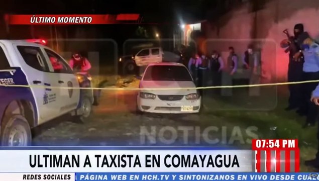 Sicarios motorizados asesinan a taxista en Comayagua