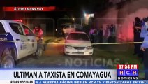 Sicarios motorizados asesinan a taxista en Comayagua