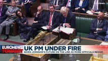Defiant Boris Johnson refuses to step down despite a flood of resignations