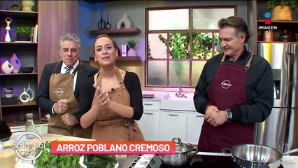 Exquisito arroz poblano cremoso