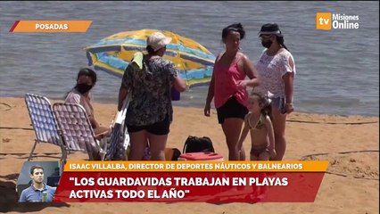 Los guardavidas trabajan en playas activas todo el año