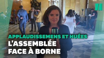 Download Video: Des applaudissements aux huées, une Assemblée nationale hétéroclite face à Élisabeth Borne