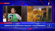 Vecinos atemorizados en El Agustino: Barristas protagonizaron pelea a balazos y bombardas