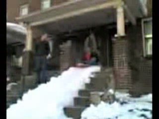 Urban Blizzard Sledding and Fort Build