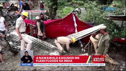 4 nawawala kasunod ng flash floods sa India | UB
