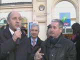 Laurent Fabius soutient Michel Fourcade à Pierrefitte