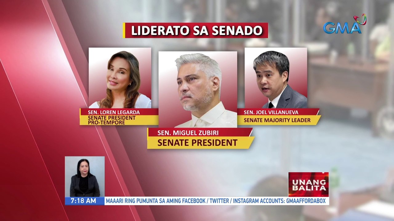 Zubiri, tiyak nang magiging Senate President, ayon sa ilang senador | UB