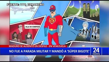 Venezuela: Maduro no acude a parada militar y manda a ‘súper bigote’