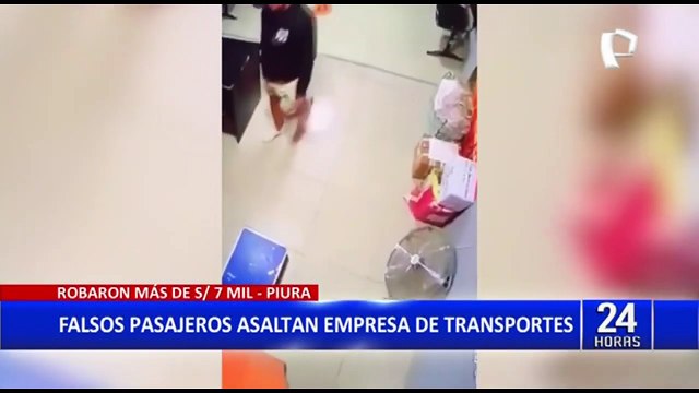 Se llevaron más de S/ 7 mil: Falsos pasajeros asaltaron empresa de transportes en Piura