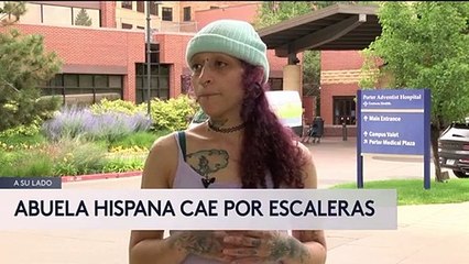 Abuela hispana cae por escaleras