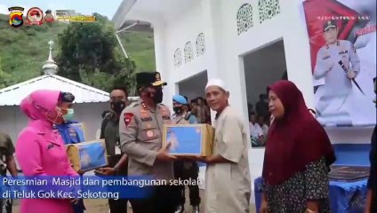 Peringatan hari Bhayangkara ke 76 polres Lobar kerja bakti