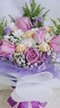 purple roses flowers bouquet