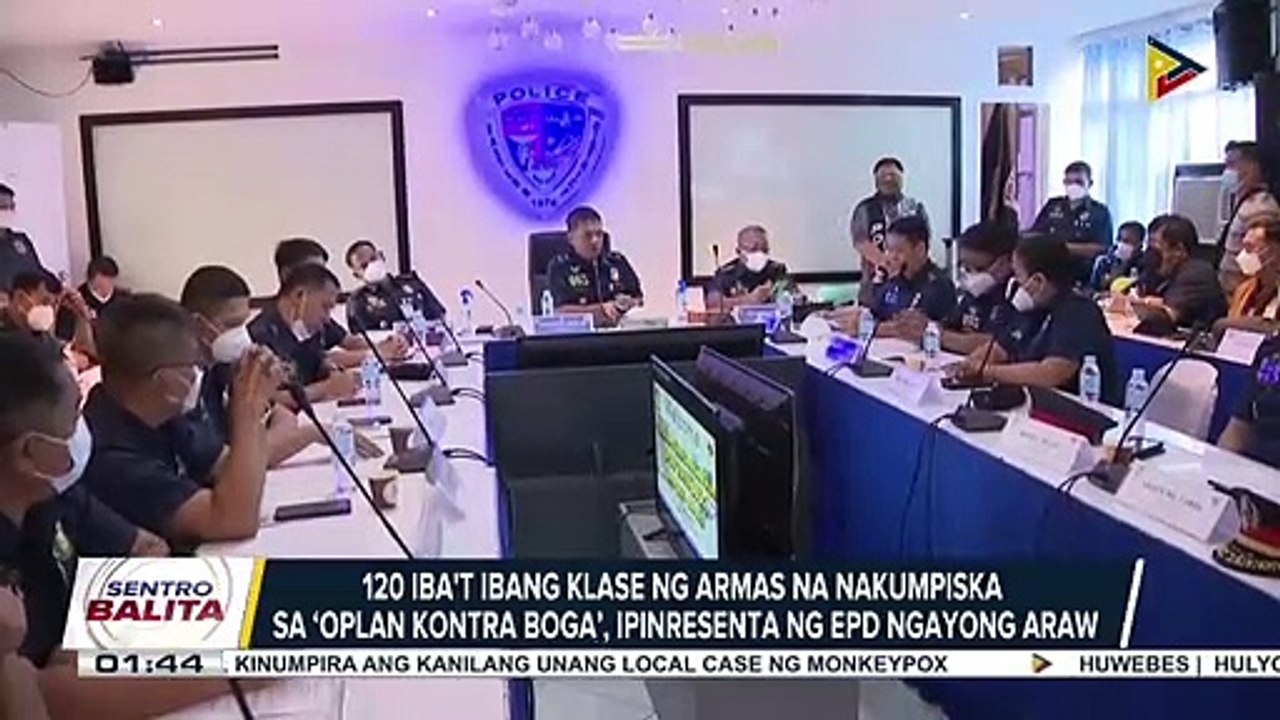 120 iba't ibang klase ng armas na nakumpiska sa ‘Oplan kontra boga’, ipinresenta ng EPD; Naturang mga armas, nakatakdang sirain kapag may court order na