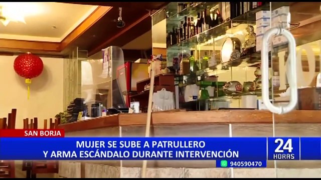 San Borja: joven protagoniza escándalo y se sube a techo de camioneta de serenos