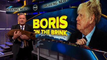 Piers Morgan opens show holding a pig