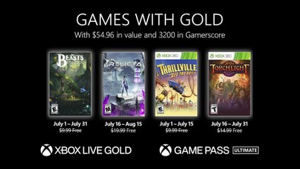 Xbox stellt das Lineup für Games With Gold im Juli 2022 per Video vor