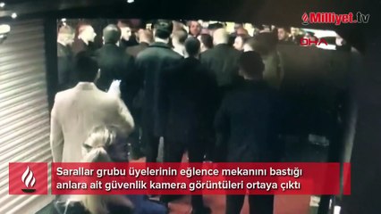 Sarallar'dan eğlence mekanına haraç baskını! Görüntüler ortaya çıktı