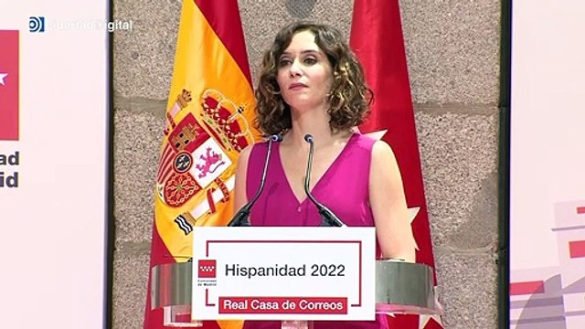 Ayuso afirma que la hispanidad está de moda contra el revisionismo histórico mentiroso