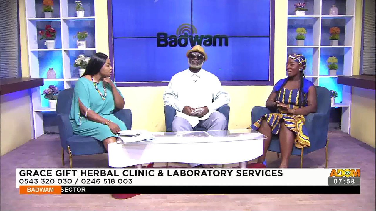 Grace Gift Herbal Clinic and laboratory Services Badwam Afisem on Adom TV (7722) video