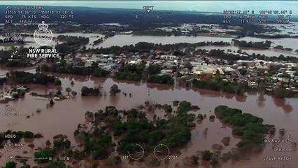 لقطات جوية للفيضانات في ولاية نيو ساوث ويلز الأسترالية
