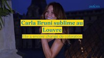 Carla Bruni sublime au Louvre, elle a encore changé de coloration