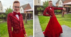 « Vous pouvez être ce que vous voulez être » : à 16 ans, il porte une somptueuse robe rouge pour son bal de fin d'année
