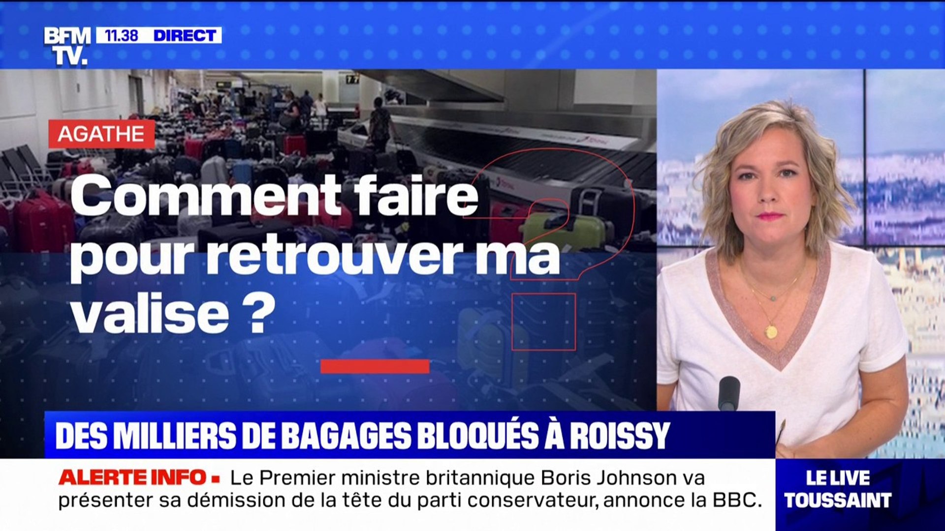 Bagages perdus à Roissy: comment faire pour retrouver sa valise ? BFMTV  répond à vos questions - Vidéo Dailymotion