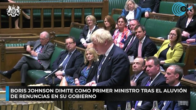 Boris Johnson dimite como primer ministro tras el aluvión de renuncias en su Gobierno