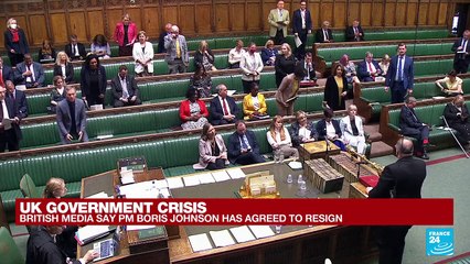REPLAY - PM Johnson to resign: UK to have functioning government, minister tells MPs