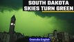 US: South Dakota skies turn green amid severe thunderstorms | Oneindia News *news