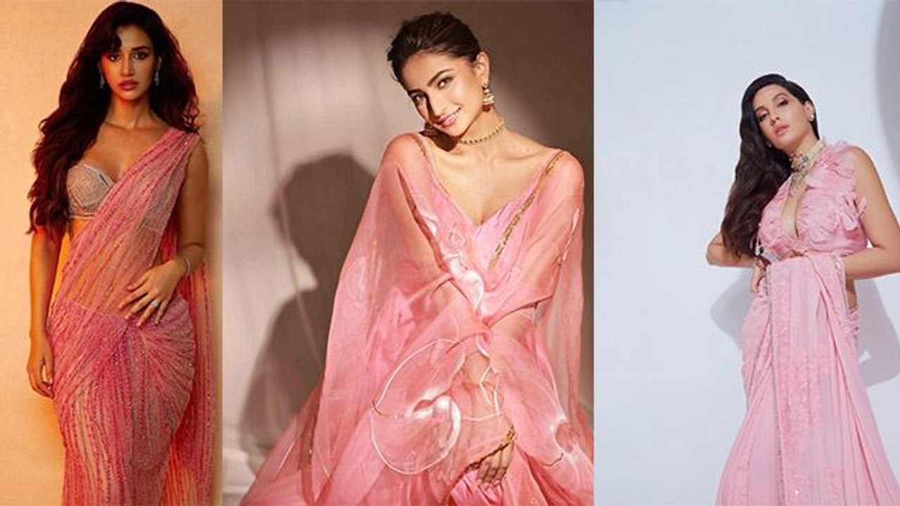 Nora Fatehi, Disha Patani, Palak Tiwari Pink Ethnic Look में कौन है Best | Boldsky *Lifestyle