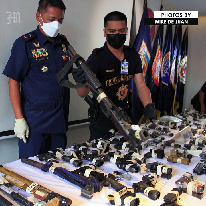 Seized firearms