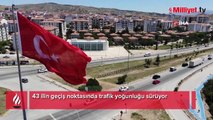 'Kilit kavşak'ta bayram trafiği başladı