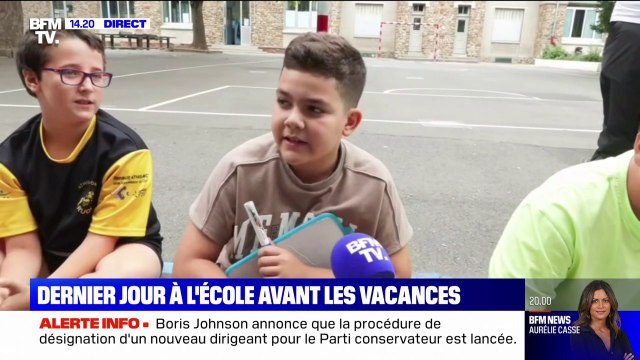 Dernières heures d'école avant le début des vacances d'été