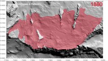 La riduzione del ghiacciaio della Marmolada dal 1880 al 2015 in 16 secondi