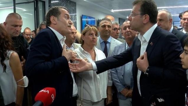 İBB Başkanı İmamoğlu ile Zeytinburnu Belediye Başkanı Ömer Arısoy kameralar önünde birbirine girdi