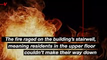 Must See! Indiana Apartment Fire Ends With Children and Grandmother Jumping and Being Caught By Rescuers