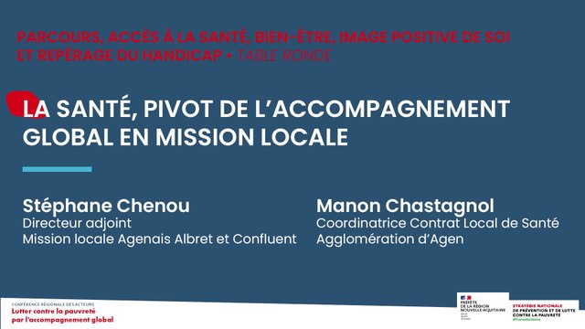 11. Accompagnement global - Table ronde 3 - La santé pivot de l'accompagnement global