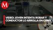 Atropellan a ladrón mientras asaltaba a un automovilista en CdMx