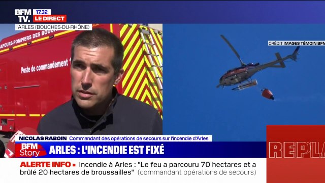 Plus de 180 pompiers mobilisés pour éteindre l'incendie à Arles