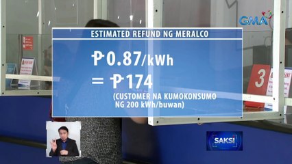 Panibagong refund sa mga customer ng MERALCO, iniutos ng ERC | Saksi