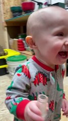 Baby is Amused by Duck Call