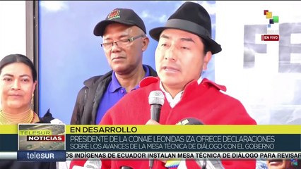 Leonidas Iza: No queremos que este proceso de diálogo termine en mesas técnicas