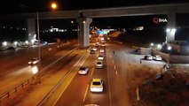 43 ilin geçiş güzergahında gece yarısı trafik yoğunluğu: Kuyruğun ucu bucağı görünmüyor