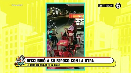 Descubrió a su esposo con otra en las hamburguesas; le aventó hasta la mayonesa